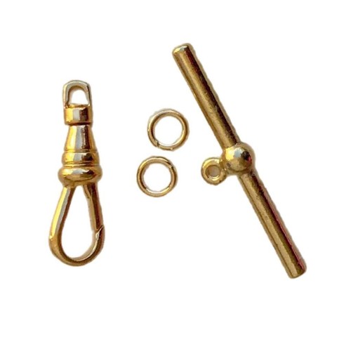 Set gold tone swivel clip - gold, &