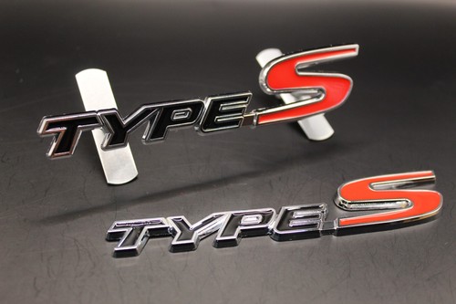 Black type red chrome edges - type,
