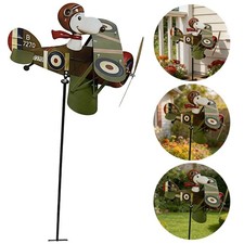 Pilot Flying Biplane Wind