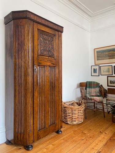 Antique vintage oak hall - vintage,
