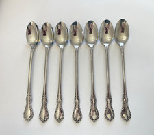 Set Of 7 ONEIDA Mansion Hall Distinction Deluxe Stainless Inc Tea Long Spoons