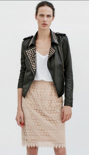 Zara black lambskin - black, leather