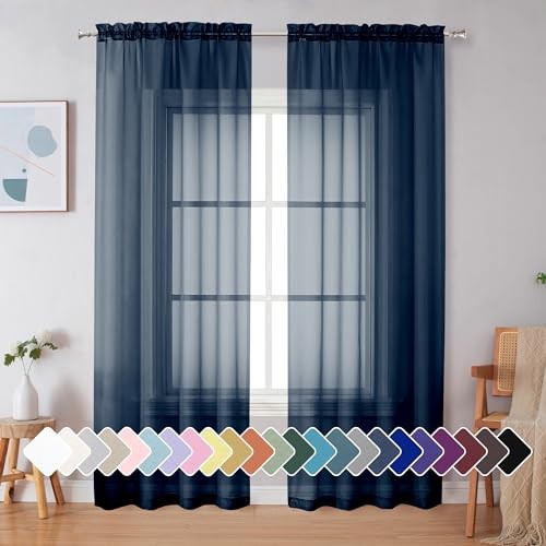 Sheer curtains inches - sheer, 90