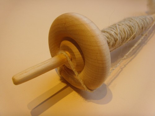 Drop spindle with - with, wooden