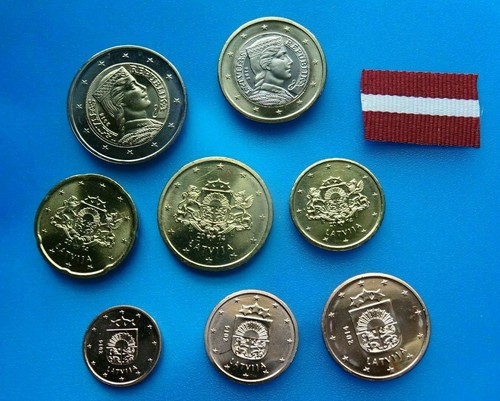 Latvia euro coin set - latvia,