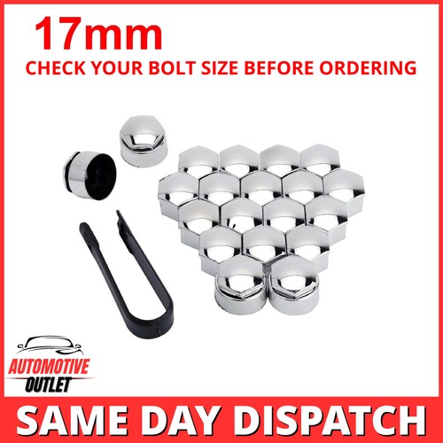 20x17mm silver wheel nut - silver,