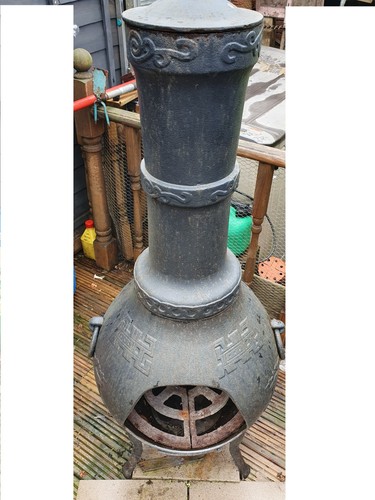 Chiminea cast iron - iron, used