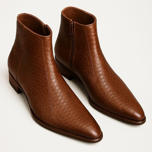 Handmade mens brown snake skin - brown,