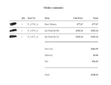 Jaguar XJC rear valance &