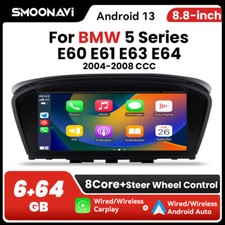 8.8'' BMW E60 E61 E90 E91 Android 14 64G Car Stereo APPLE CarPlay WIFI GPS Radio
