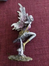 Pewter Fairy Figurine Tinted Colours 13.5 cm