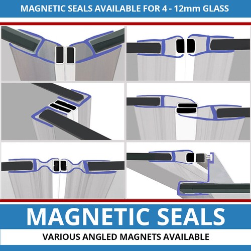 Magnetic shower seal strips - shower,
