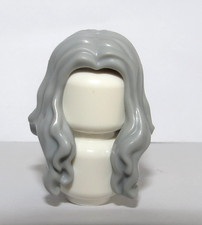 Lego Hair Wig For Female Girl Minifigure Long Grey Over The Shoulder