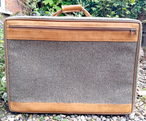 Vintage tan real leather - real, &