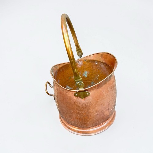 Vintage copper coal scuttle - vintage,
