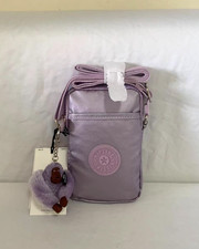 Kipling TALLY Phone Bag With Adjustable Crossbody Strap-Metallic purple