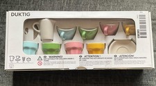 Ikea Duktig Ceramic 4 Mugs 4 Cups 4 Saucers Jug Sugar Bowl  New Kids Toy Tea Set