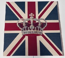 UK CROWN Union Jack Flag Retro