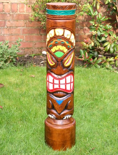 Very large 80cm wooden tiki - wooden,