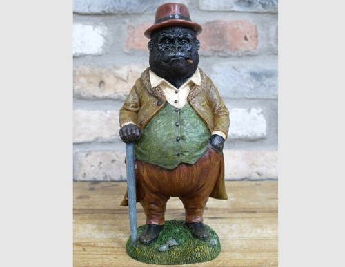 Gorilla suit resin statue - gorilla,