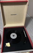 Crosley CR6233A-RE Dansette Bermuda Turntable Aux-in & Bluetooth As Is