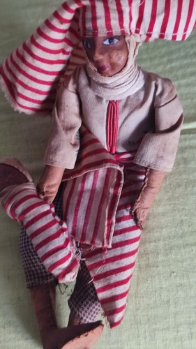 Antique costume doll folk - doll,