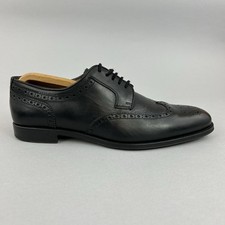 Herring Black Leather Brogue