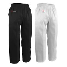 Karate Pants Adult White Black Martial Arts Trousers Training Pants