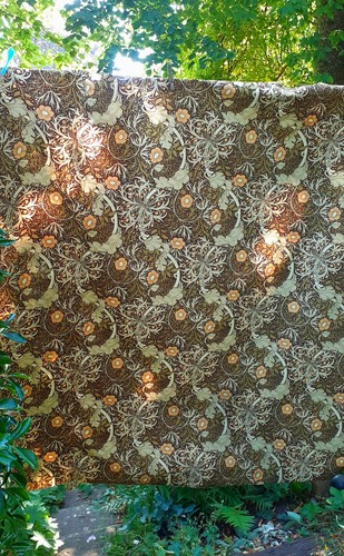 Sanderson linen seaweed fabric - sanderson,