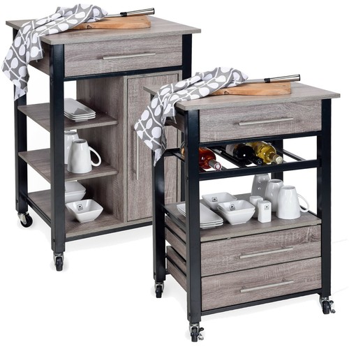 Wooden metal rolling kitchen - rolling,