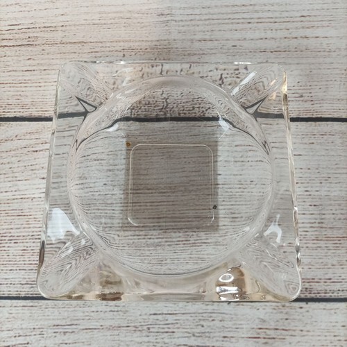 Vintage clear square glass - clear,