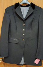 36" -  POLYESTER  BLACK PIKEUR SHOW EVENT HORSE COMPETITION RIDING JACKET