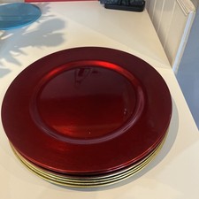 Set of 10 Red and Plastic