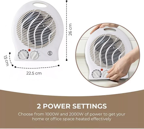 Fan heater 1000w - fan, 2000w