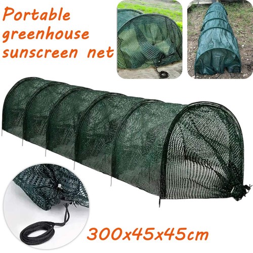 Poly tunnel cloche green house - green,
