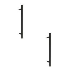 2 PACK Durable Black Pull Handle 400x19mm for Easy Grip and Installation - Door