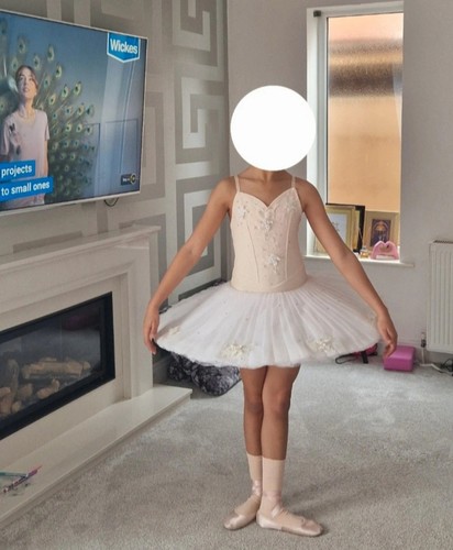Pancake tutu white - tutu, peach