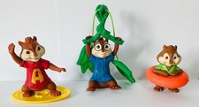 2011 ALVIN & CHIPMUNKS CHIPWRECKED MOVIE MCDONALDS 3 TOY FIGURES SIMON THEODORE