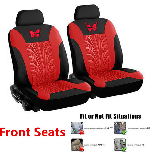 4pcs red butterfly pattern - red, car