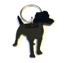  Patterdale Terrier Dog Personalised Keyring Bag Charm Gift In Black & Gift Bag 
