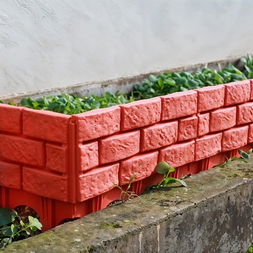 4pcs brick effect - 4pcs, plastic