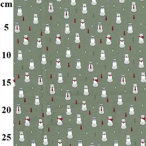 Cotton cat fabric cool cats - cat,