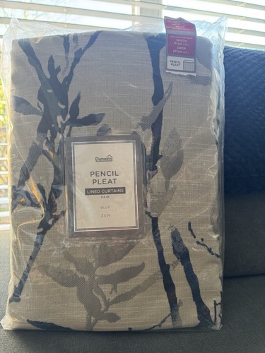 Dunelm blue zen jacquard - zen,