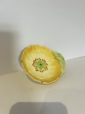 Carlton Ware Vintage Buttercup Bowl 1930s Yellow Green Retro Dish Trinket