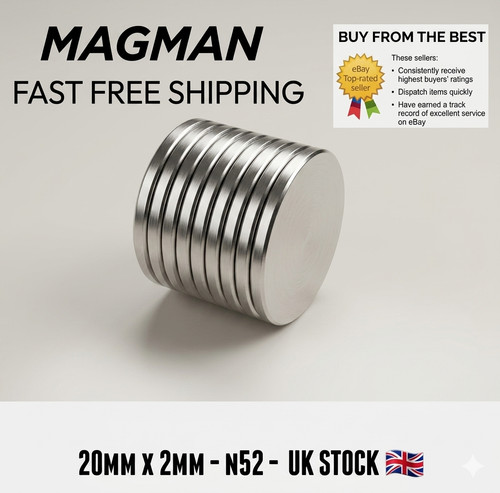 N52 neodymium magnets 20mm - n52,