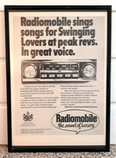 Framed original Classic Car Radio Ad for Radiomobile from 1972