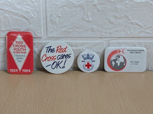 Vintage red cross pin - vintage, x
