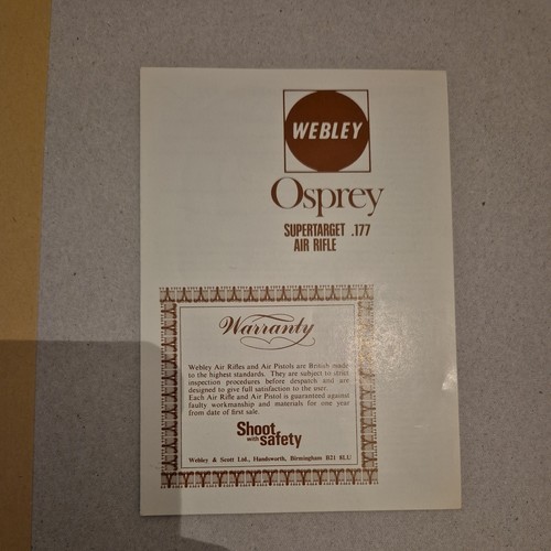 Vintage webley scott osprey - vintage,