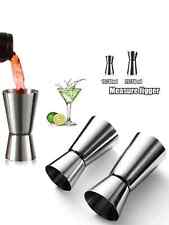 Double Single Shot Shorts Drink Spirit Measure Cup Cocktail Jigger Steel