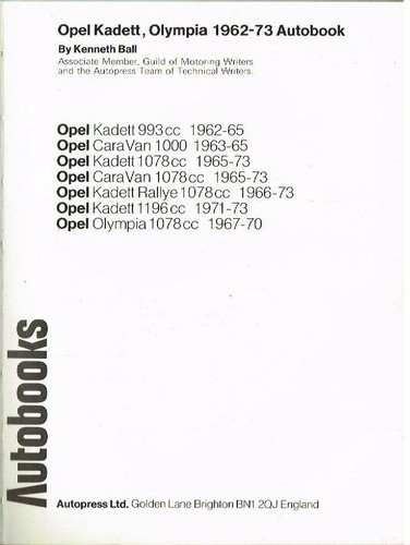 Opel kadett olympia - opel, a